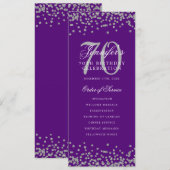 70e Anniversaire Programme Argent Confetti Purple (Devant / Derrière)