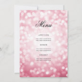 70e Anniversaire Programme Blush Pink Bokeh Menu (Dos)