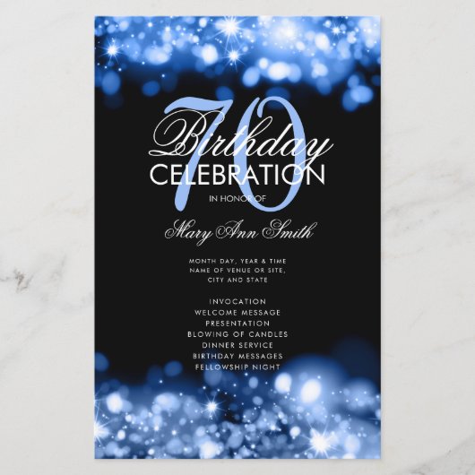 70e anniversaire Programme Glam Lights Marine Blue (Devant)