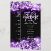 70e anniversaire Programme Glam Lights Purple Menu (Devant / Derrière)