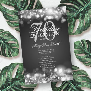 70e anniversaire Programme Glam Lights Silver Menu