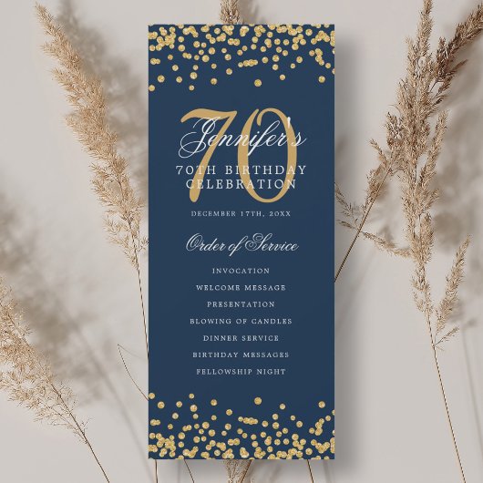 70e anniversaire Programme Gold Marine Confetti