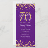 70e Anniversaire Programme Gold Purple Confetti (Devant)