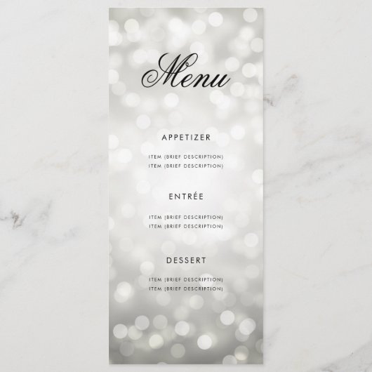 70e Anniversaire Programme Lights Silver Menu (Dos)