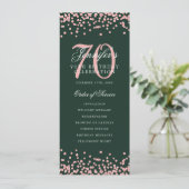 70e Anniversaire Programme Merci Rose Gold Green (Debout devant)