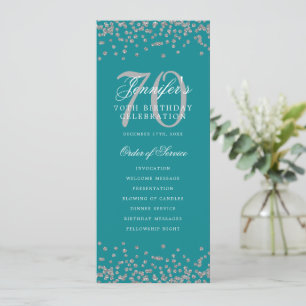 70e Anniversaire Programme Merci Silver Turquoise