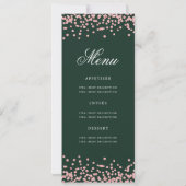 70e anniversaire Programme Rose Gold Menu Vert (Dos)