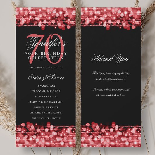70e Anniversaire Programme Ruby Red avec Merci