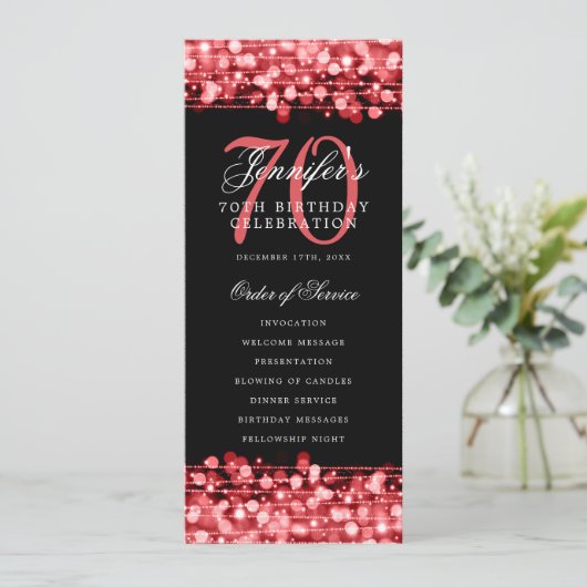 70e Anniversaire Programme Ruby Red avec Merci (Debout devant)