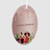 70e anniversaire rose or rose fleurs gouttes (devant)