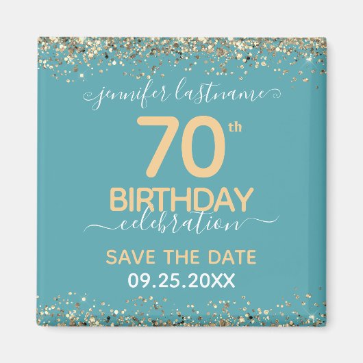 70e anniversaire Save the Date Magnet (Devant)