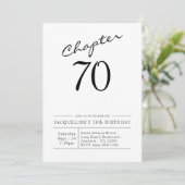 70e anniversaire Script 70 Party Invitation (Debout devant)