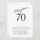 70e anniversaire Script 70 Party Invitation (Devant / Derrière)