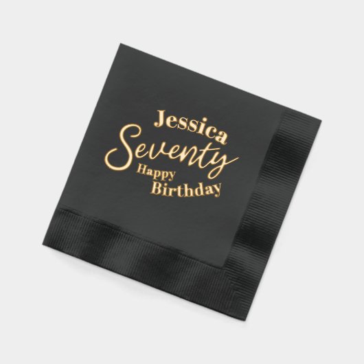 70e anniversaire script soixante-dix nom personnal (Gauche)