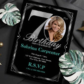 70e anniversaire Silver and Black Invitation