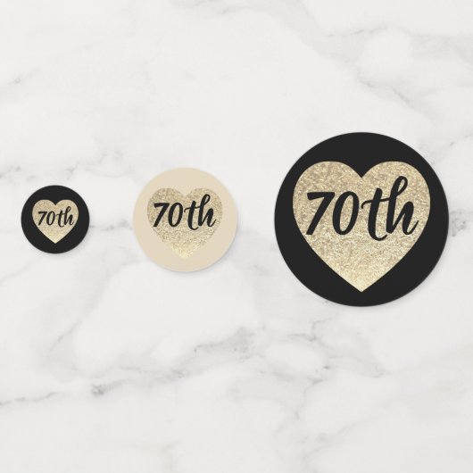 70e anniversaire table confetti (Devant)