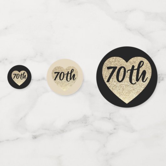 70e anniversaire table confetti (Derrière)