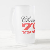 70e Anniversaire Verre de bière | Mug cadeau pour  (Devant gauche)