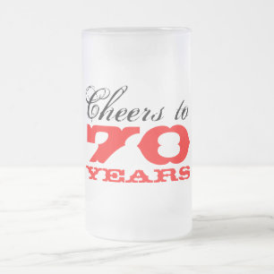 70e Anniversaire Verre de bière   Mug cadeau pour