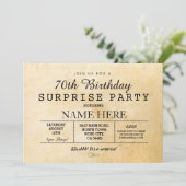 70E ANNIVERSAIRE VINTAGE 60E INVITATION (Debout devant)