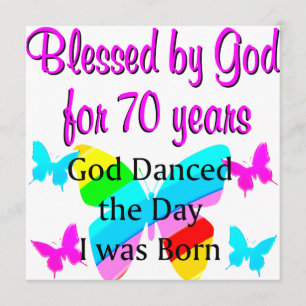 70E BIRTHDAY BLESSING KAART