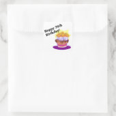 70e Birthday Cake Vierkante Sticker (Tas)