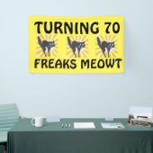 70E BIRTHDAY FUNNY CAT BANNER (Beurs)