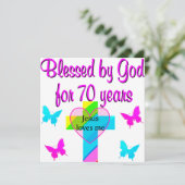 70E BIRTHDAY PRAYER KAART (Staand voorkant)