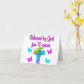 70E BIRTHDAY PRAYER KAART (Gele Bloem)