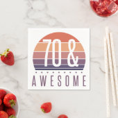 70e Birthday Retro Sunset Servet (Insitu)