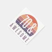 70e Birthday Retro Sunset Servet (Hoek)