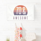 70e Birthday Retro Sunset Spandoek (Insitu)
