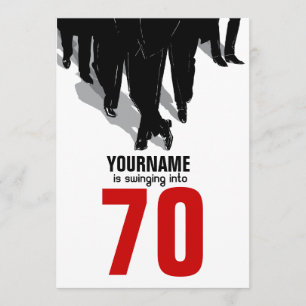 70e 'Birthday Swingers Rat Pack'-partij Kaart