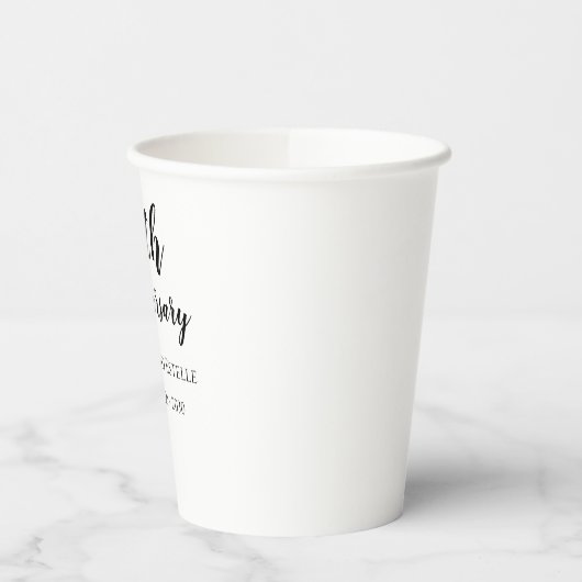 70e bruiloft Jubileum aangepaste papieren bekers (Links)