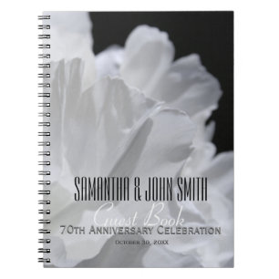 70e bruiloft Jubileum Partij Peony GuestBook 2 Notitieboek