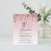 70e budgettaire Roos Gold Pink Glitter (Staand voorkant)