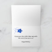 70e carte d'anniversaire Bright stars (Intérieur)