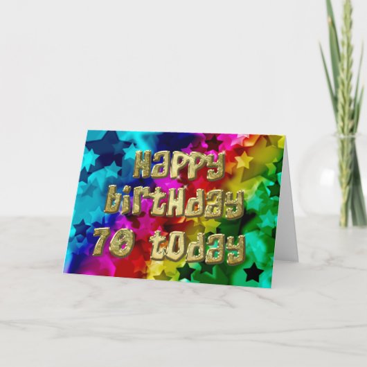70e carte d'anniversaire Bright stars (Devant)
