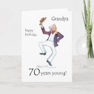 70e carte d'anniversaire pour un grand-père