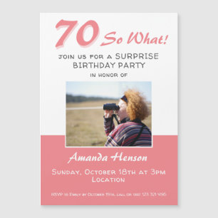70e carte d'invitation à la fête d'anniversaire su
