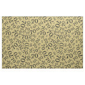 70e - Cool Number Pattern Gold en Black 70 Stof (Fat Quarter)