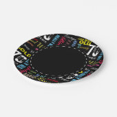 70e Happy BIrthday in een graffiti-stijl Papieren Bordje (Gekanteld)