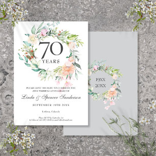 70e huwelijksverjaardag rozen bloemenslinger  save the date