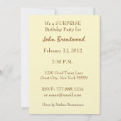 70e Invitation à la fête d'anniversaire SURPRISE - (Dos)