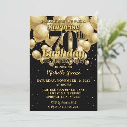 70e Invitation d'anniversaire surprise, Anniversai (Debout devant)