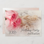 70e invitation de fête d'anniversaire (Devant / Derrière)