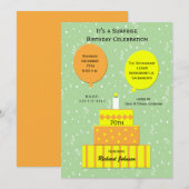 70e Invitation de fête d'anniversaire surprise (Devant / Derrière)
