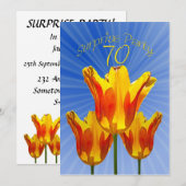70e Invitation de fête d'anniversaire surprise (Devant / Derrière)