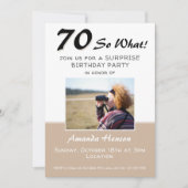 70e Invitation photo d'anniversaire surprise (Devant)