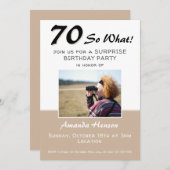 70e Invitation photo d'anniversaire surprise (Devant / Derrière)